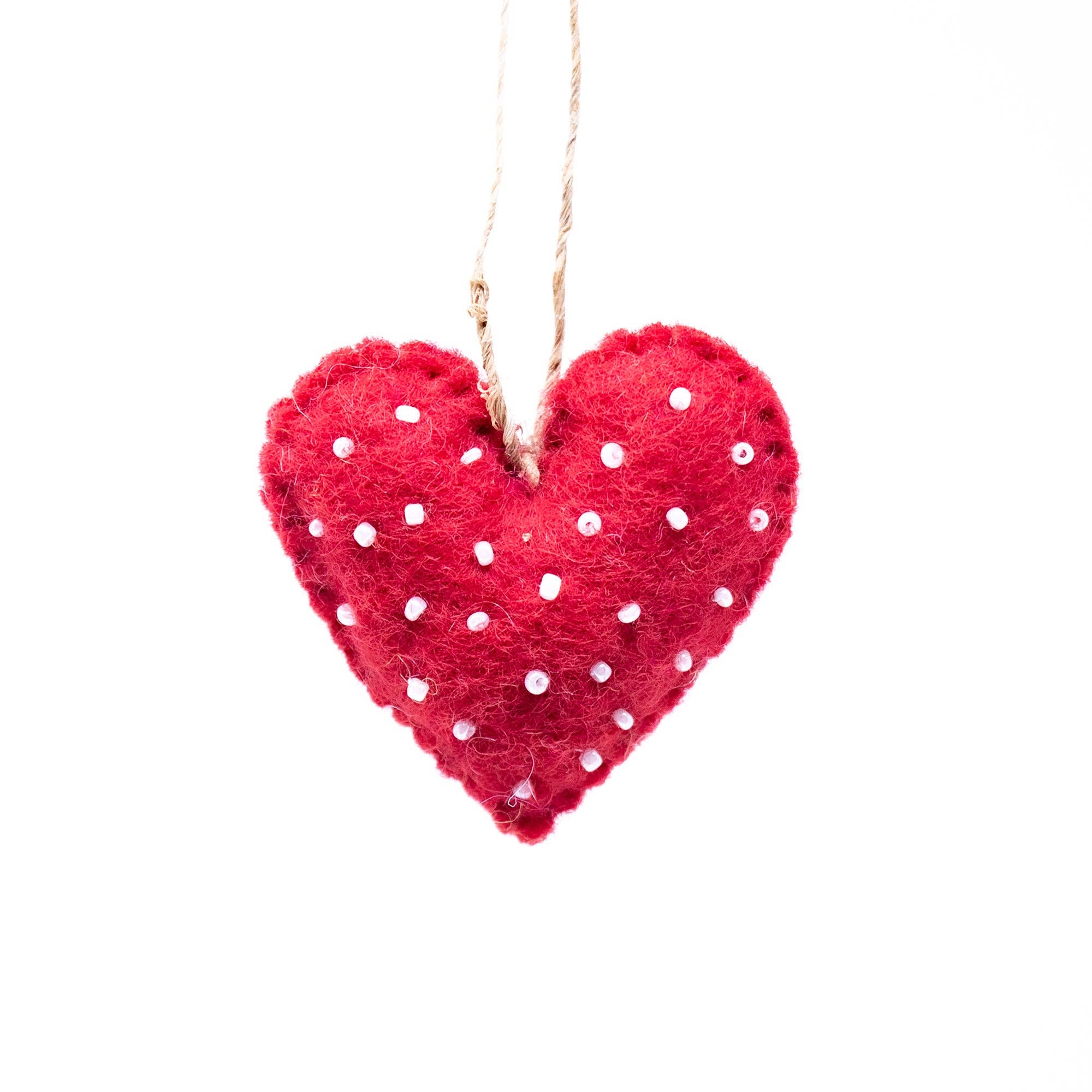 Handmade Mini Hearts Felt Ornaments
