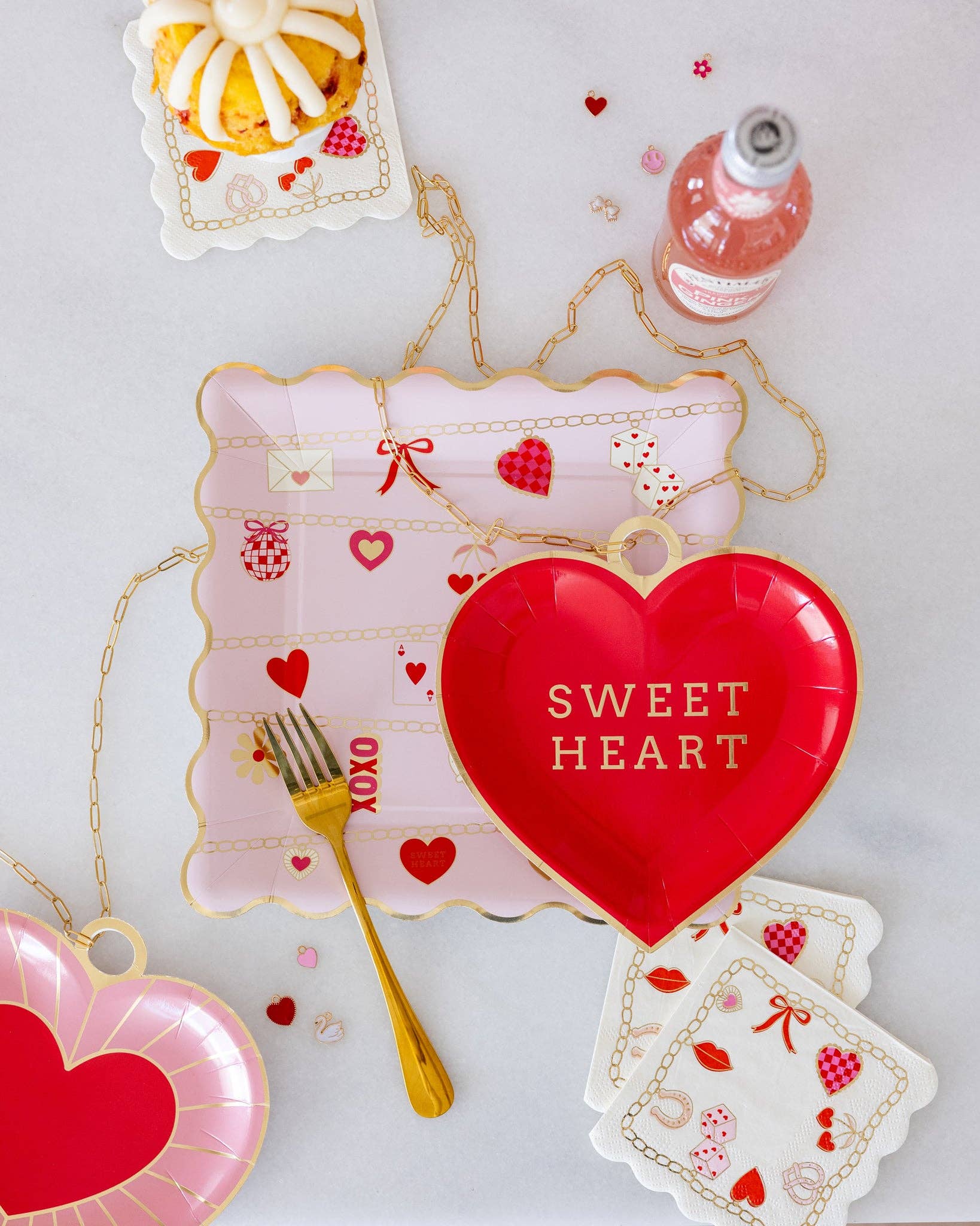 Valentines Charm Cocktail Napkin