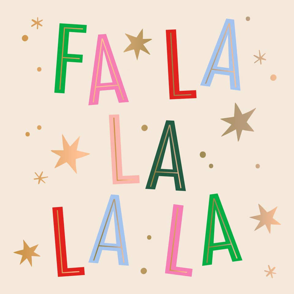 Fa La La Foil Napkins