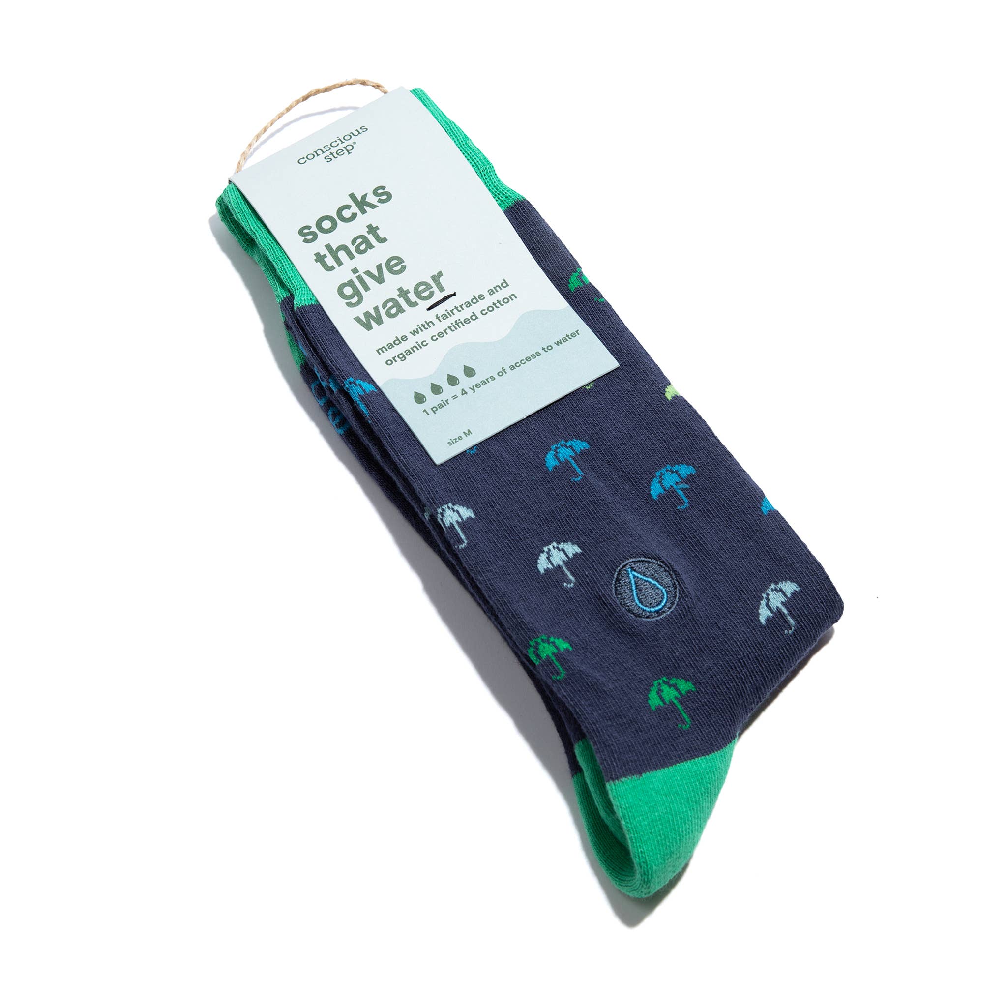 Give Water Socks (Navy Umbrellas)