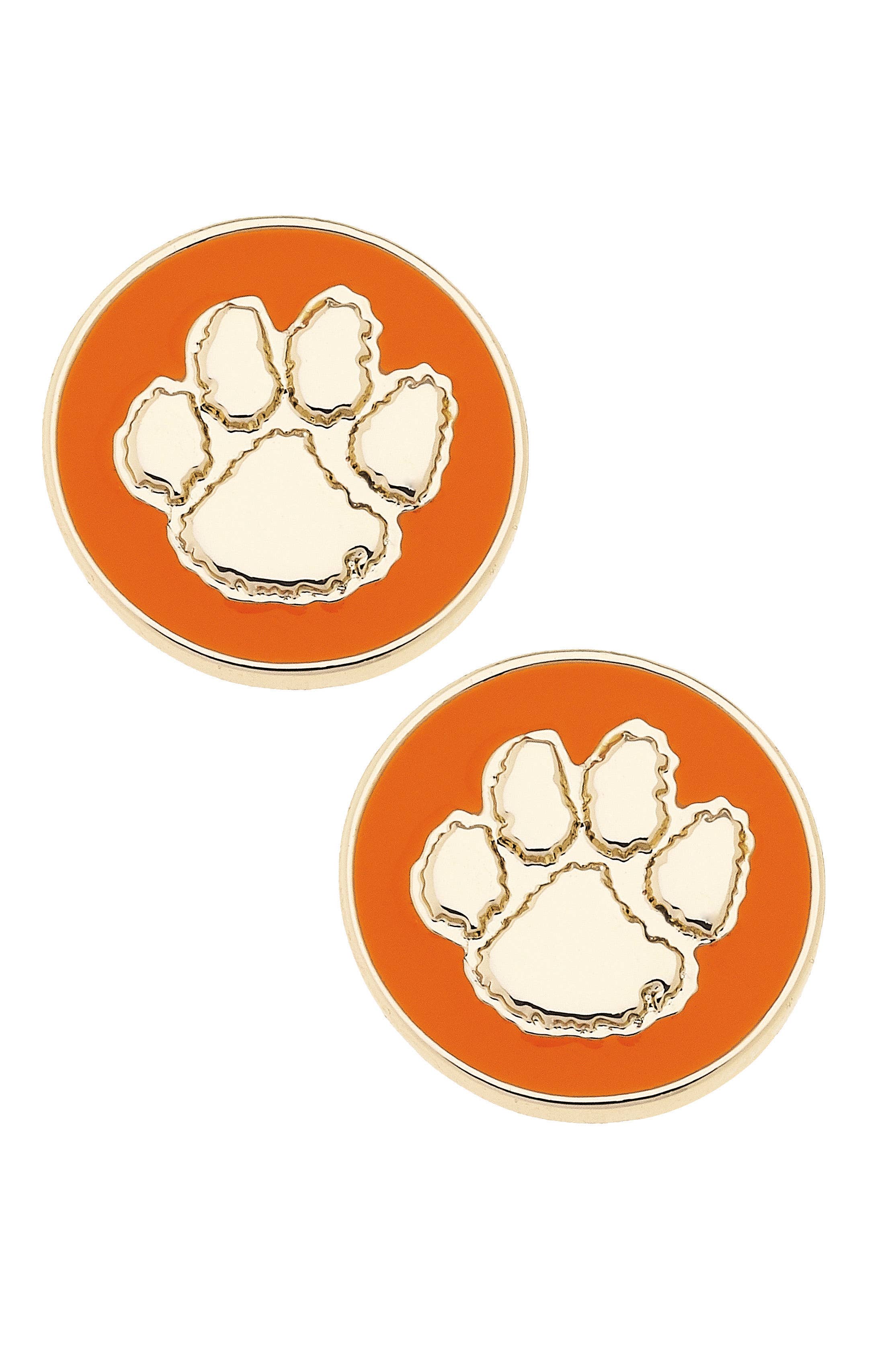 Clemson Tigers Circle Studs
