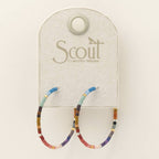 Dark Multi & Silver Chromacolor Miyuki Small Hoop