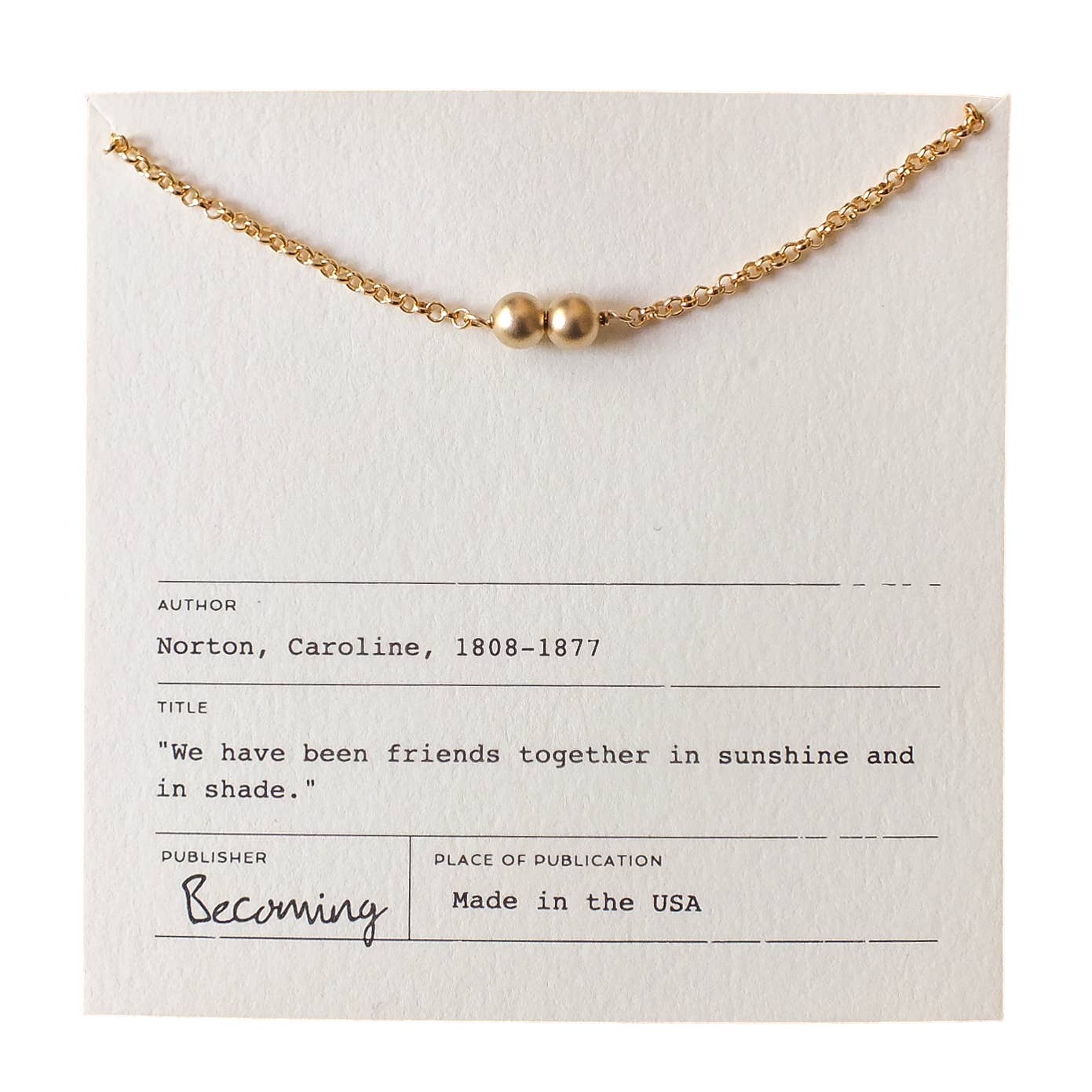 Friends Beads Bracelet: Gold Fill