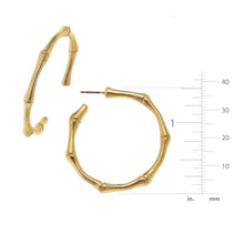 Gold Bamboo Hoop Earrings