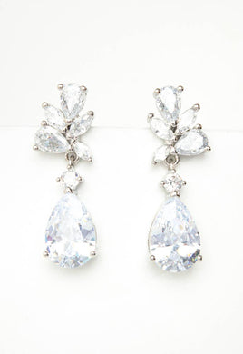 Glittering Garland Zircon Drop Earrings