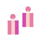Hibiscus Block Earrings