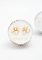 Hope in Bloom Flower Earrings - Tuscan Tan