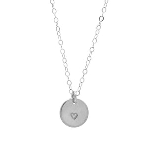 Heart Disc Necklace