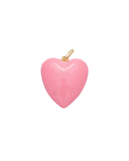 Puffy Enamel Heart Charm