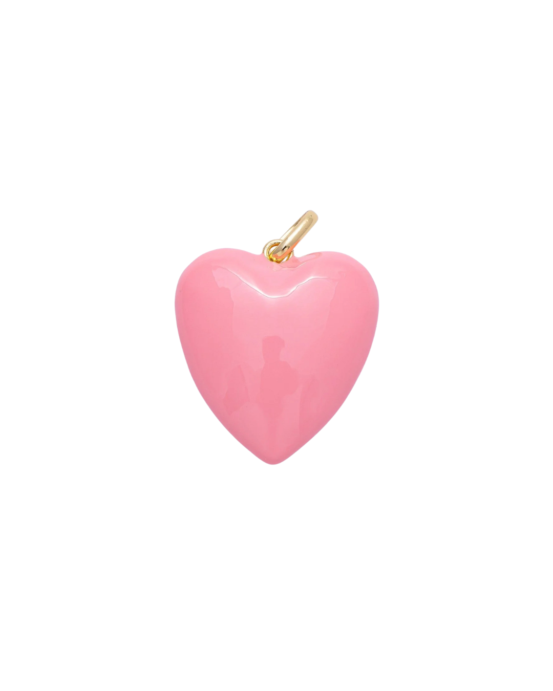 Puffy Enamel Heart Charm