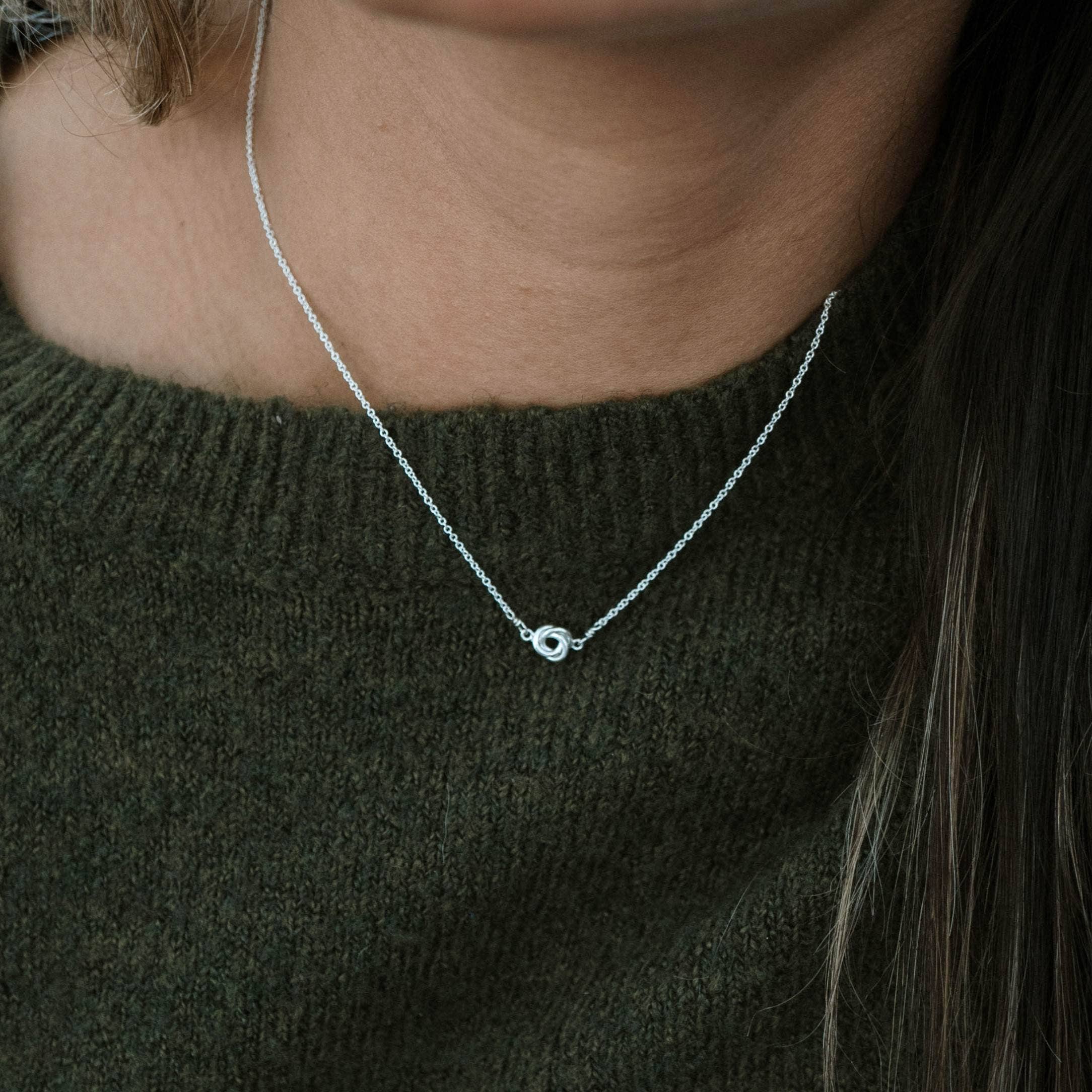 Love Knot Necklace: Sterling Silver