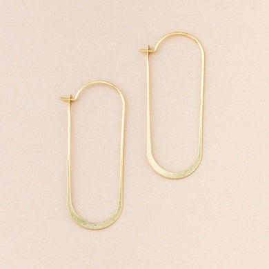 Cosmic Gold Oval Earrings