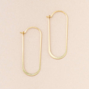 Cosmic Gold Oval Earrings