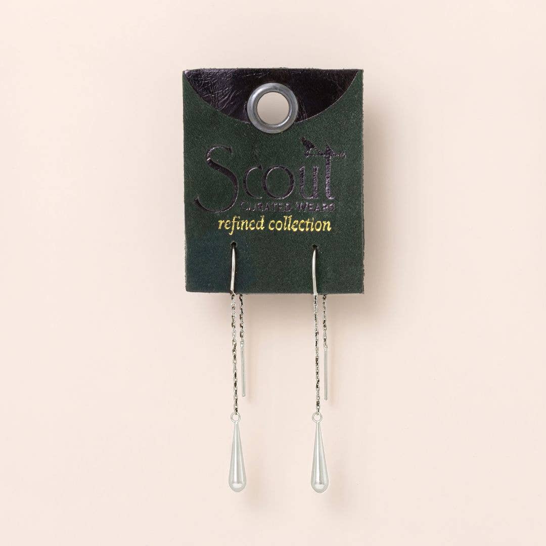 Silver Teardrop Threader