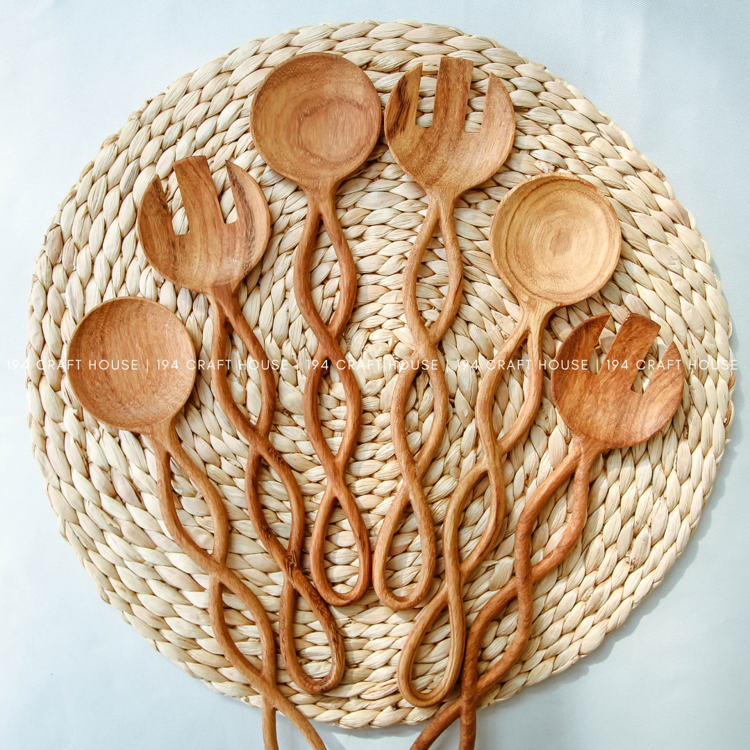 Twisted Handle Wooden Spoon