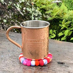 Rainbow Felt Ball Coasters - Set of 4