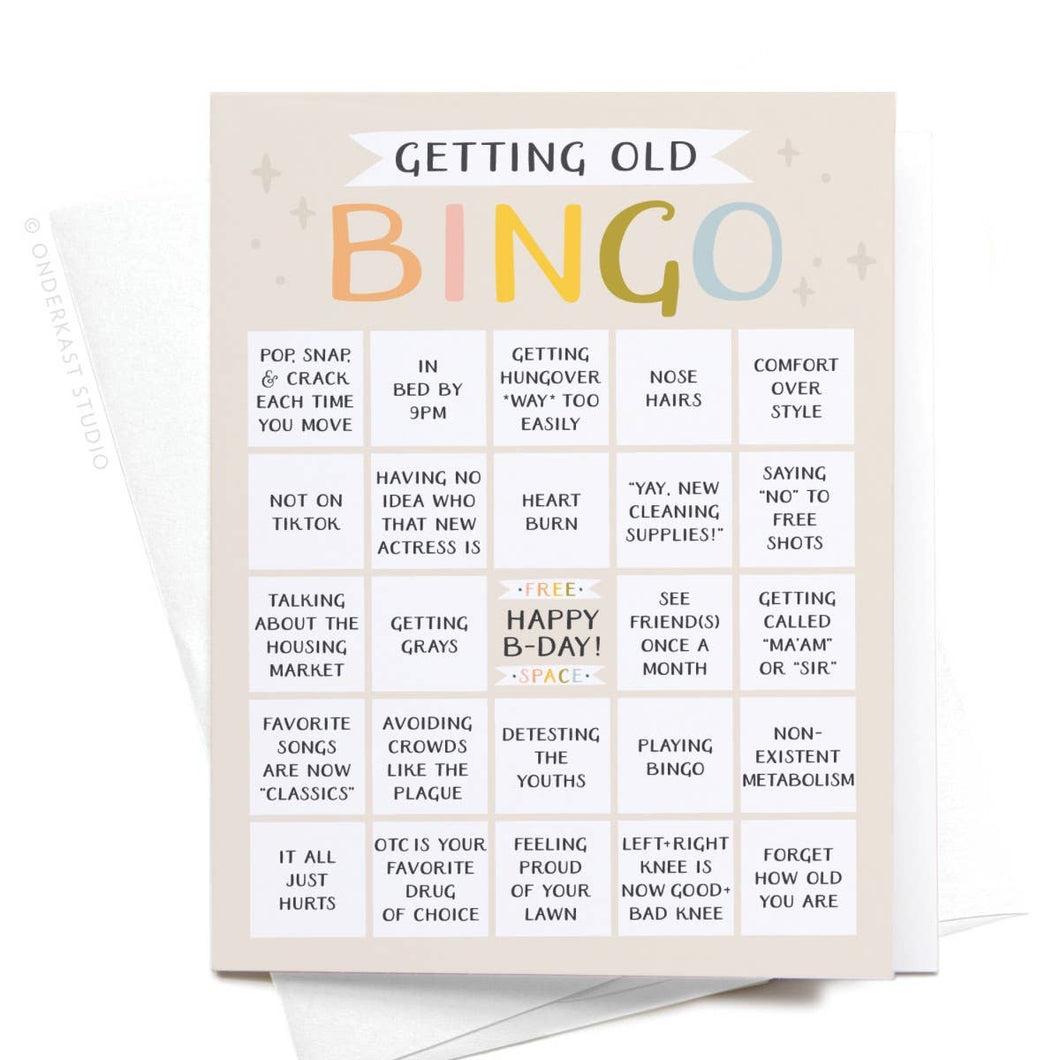 Getting Old Bingo Birthday Card