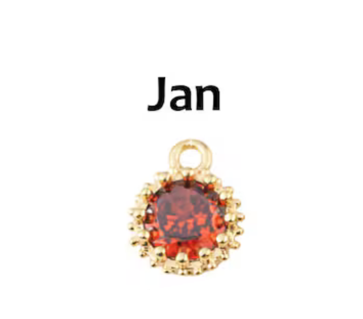 Round Birthstone Charm Collection