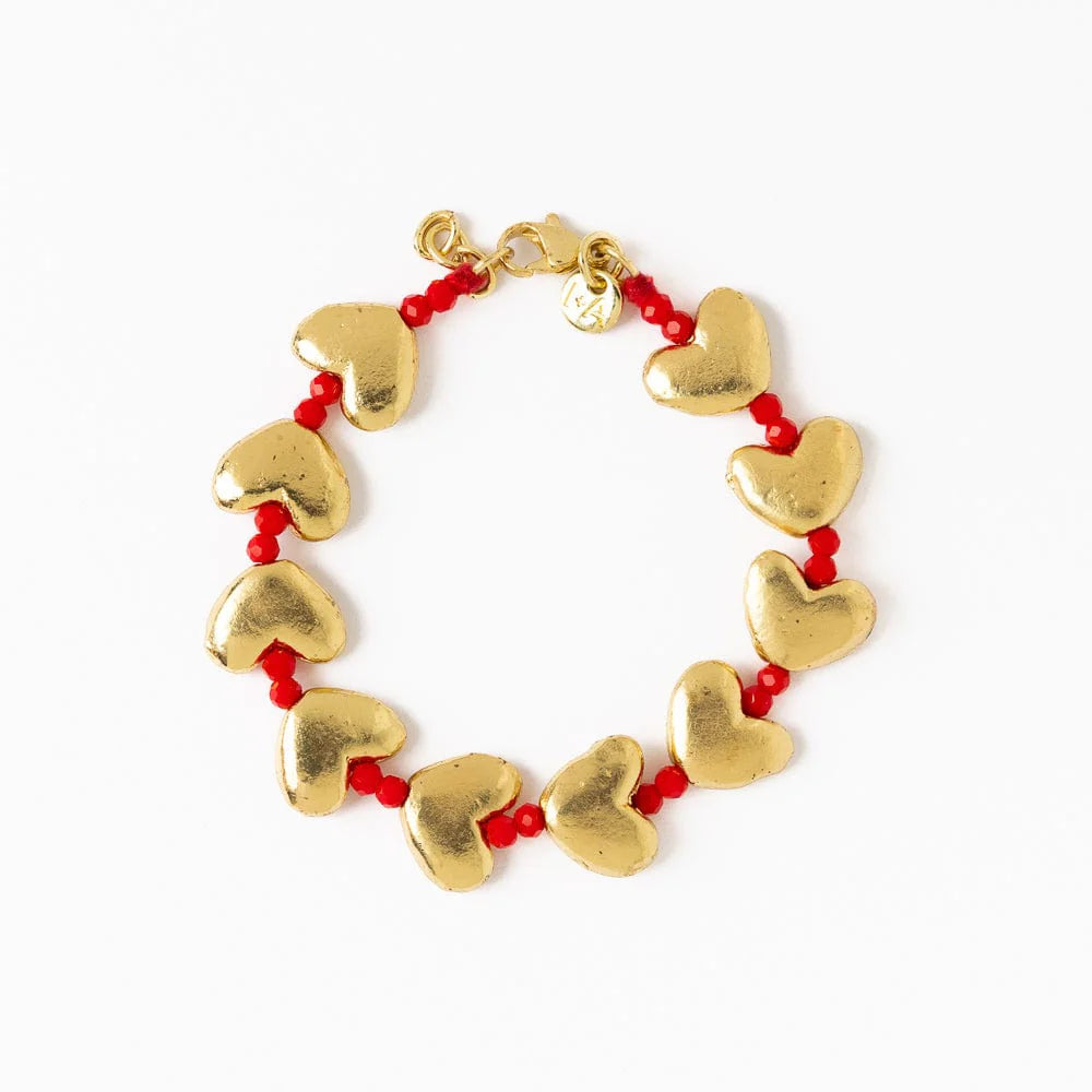 Kirsten Brass Heart Bracelet