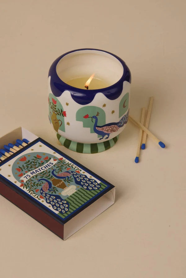 "Peacock" Ceramic Candle | PADDYWAX