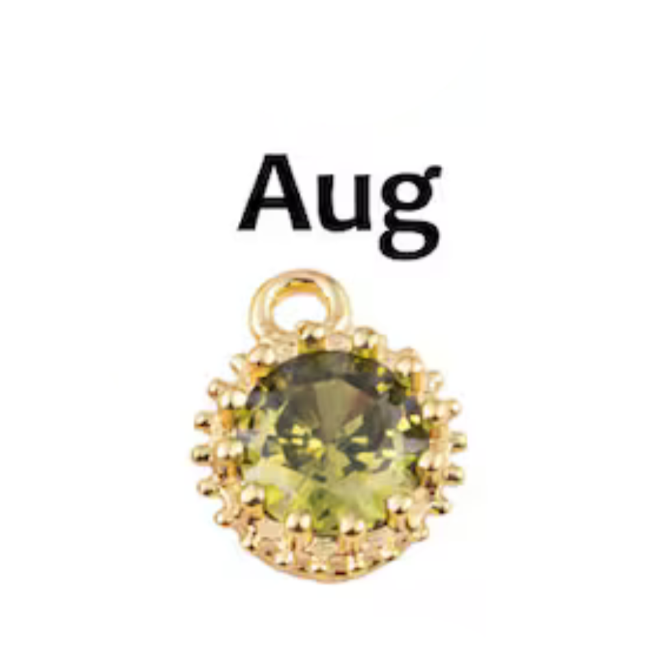 Round Birthstone Charm Collection