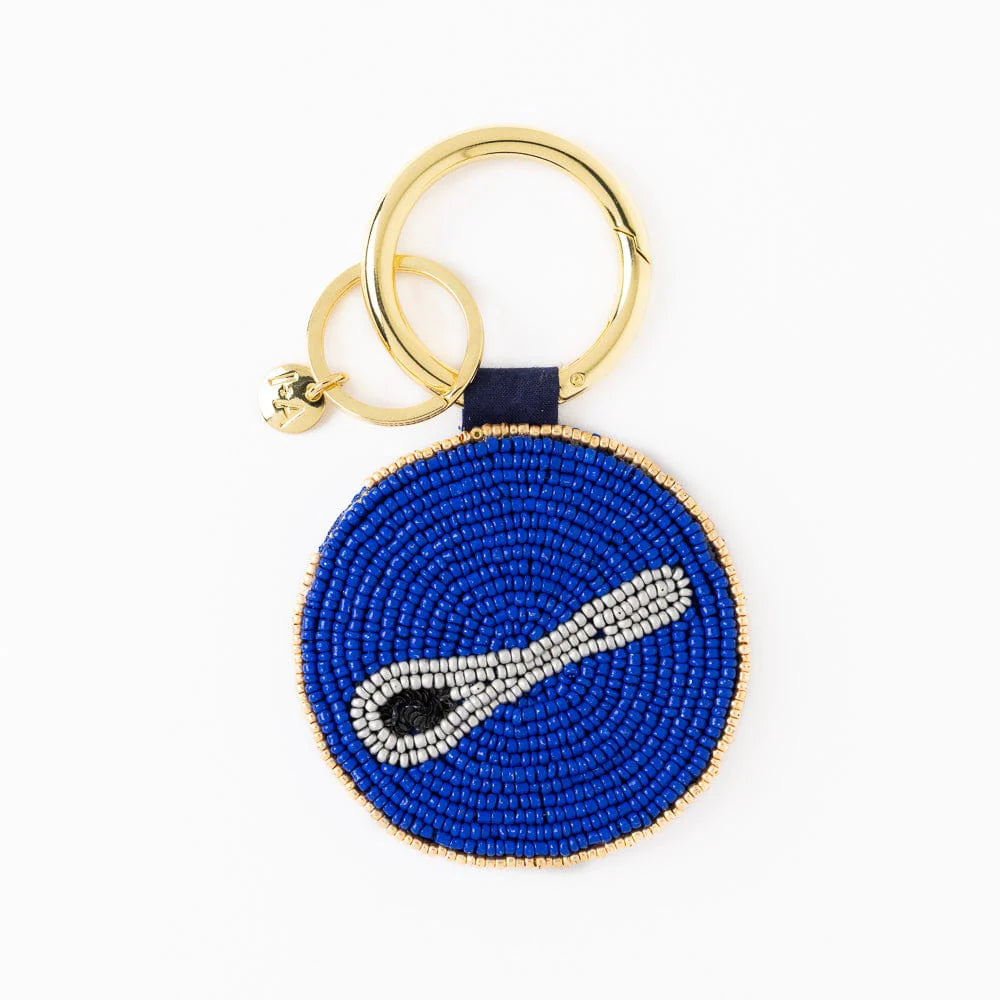 Kelsey Caviar Seed Bead Bag Charm