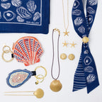 Riley Oyster Beaded Bag Charm