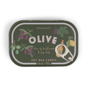Bistro 4.5oz Printed Tin Candle - Fig & Olive | PADDYWAX