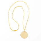 Virgina Locket Necklace On Paperclip Chain Brass