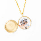 Virgina Locket Necklace On Paperclip Chain Brass