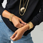 Virgina Locket Necklace On Paperclip Chain Brass