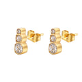 Tiered CZ Drop Stud