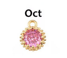 Round Birthstone Charm Collection