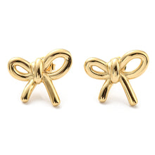 Thick Gold Bow Studs