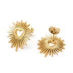 Gold Heartburst Stud