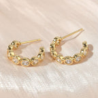CZ Bezel Hoop