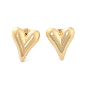 Small Puffy Heart Studs