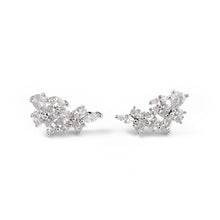 CZ Curved Flower Stud