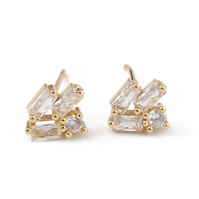 Geometric CZ Mini Stud