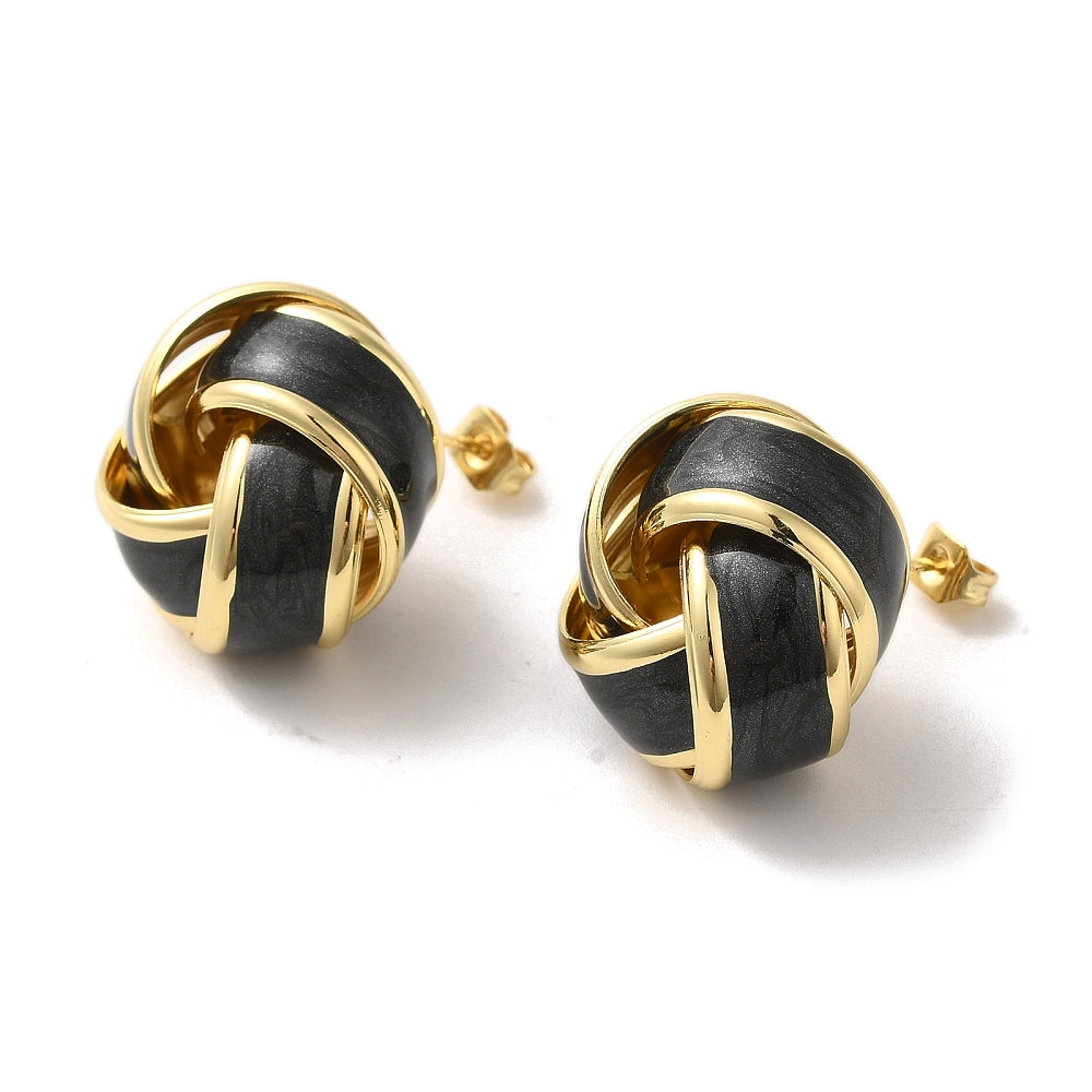 Large Knot Stud Earrings