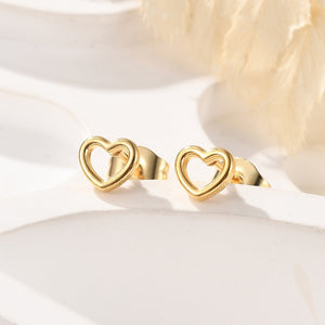 Hollow Heart Mini Stud
