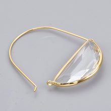 Glass Faceted Hoop Earrings