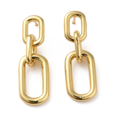 Gold Chain Link Earrings