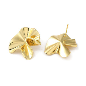 Gold Petal Studs