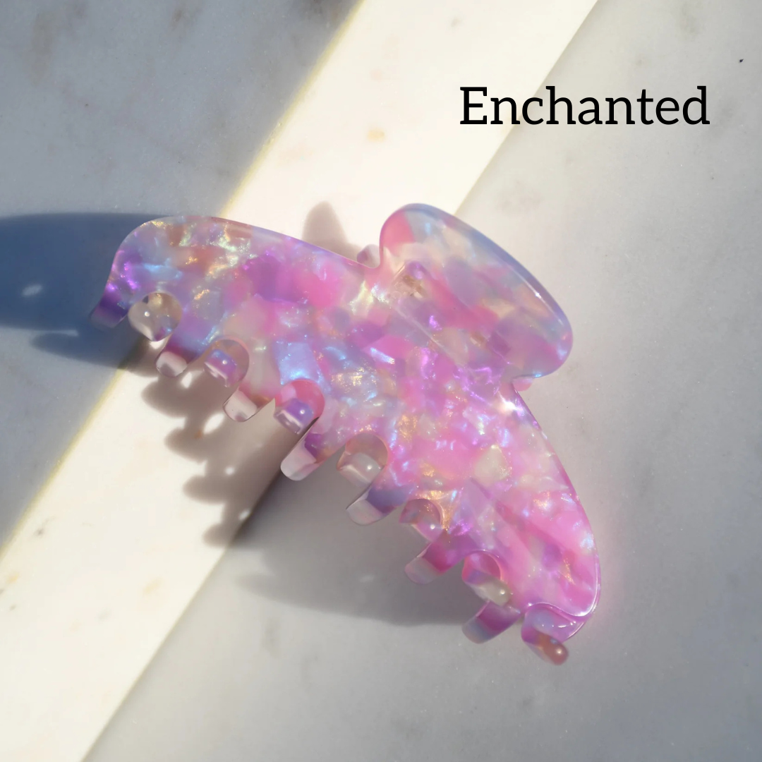 Oval Wave Hair Claw Clips