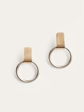 Fonda two-tone drop earrings