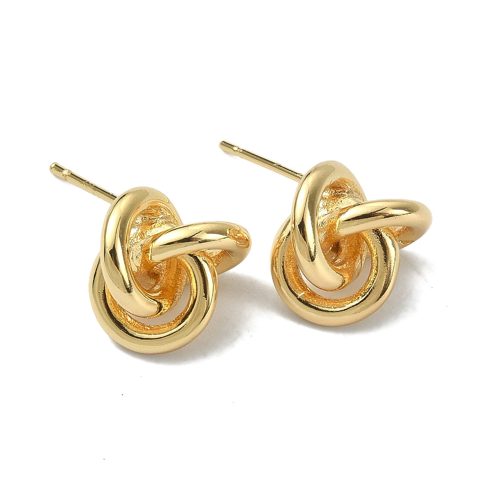 Thick Gold Knot Studs