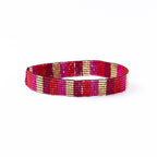 Alex Stripes Beaded Stretch Bracelet
