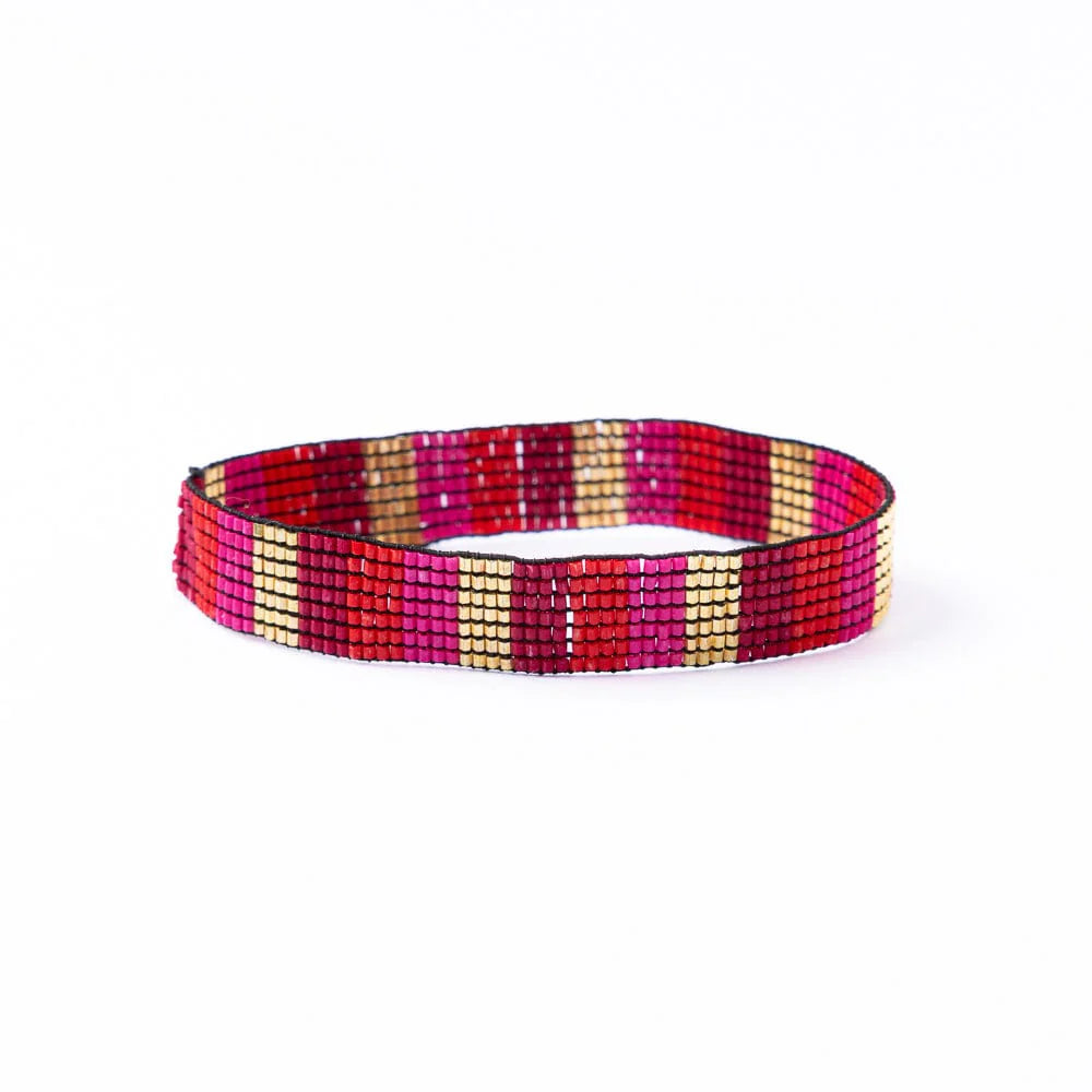 Alex Stripes Beaded Stretch Bracelet