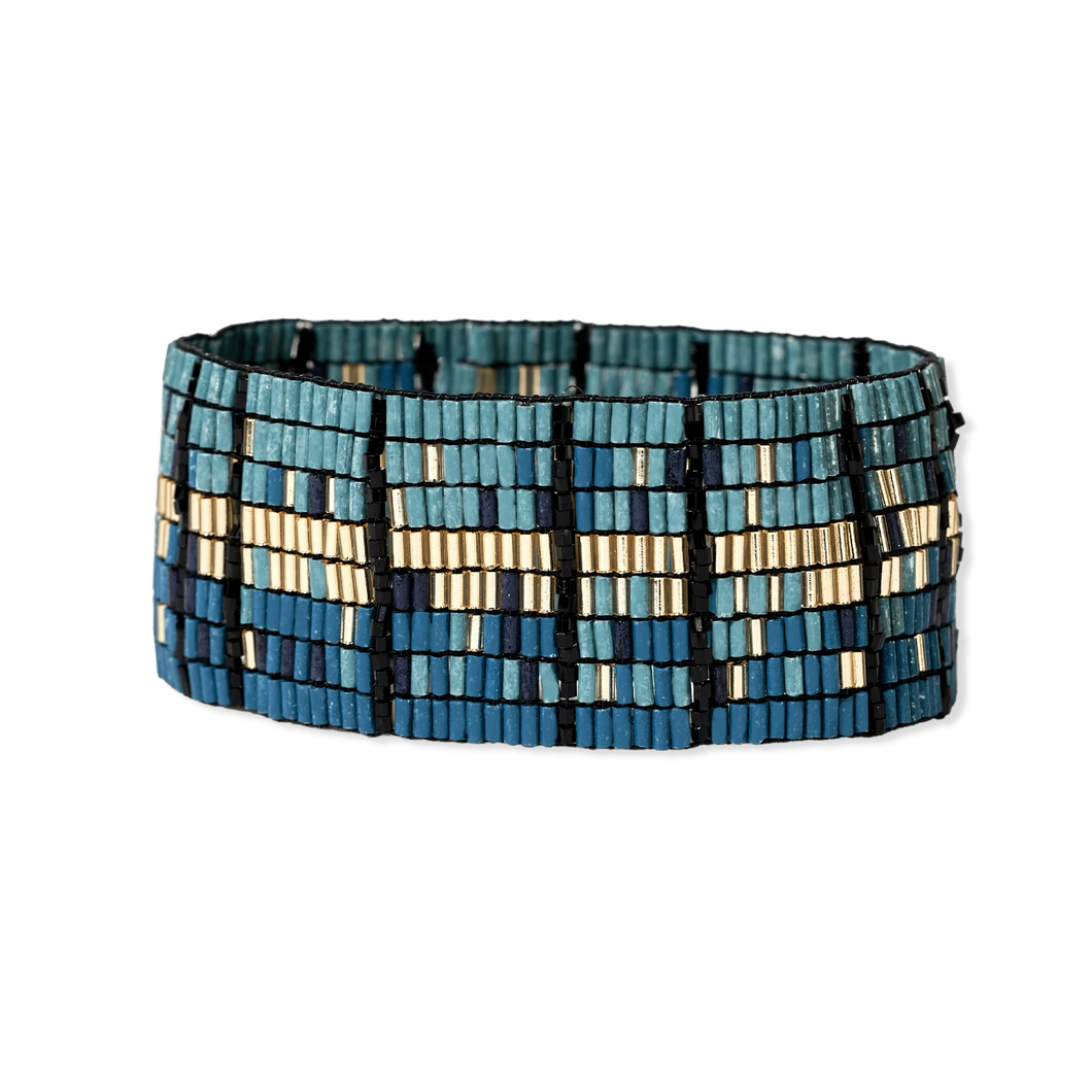 Natalia Navy Gradient Bead Bracelet